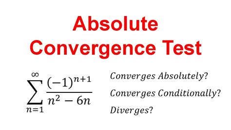 when to use absolute convergence test
