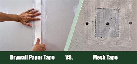 when to use drywall tape vs mesh