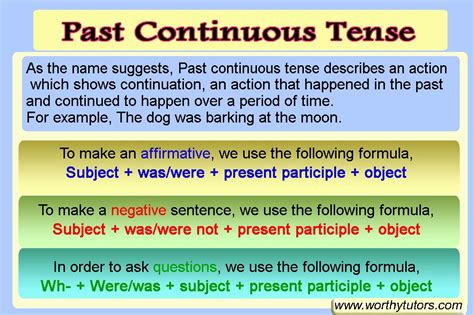 when to use past tense and past continuous