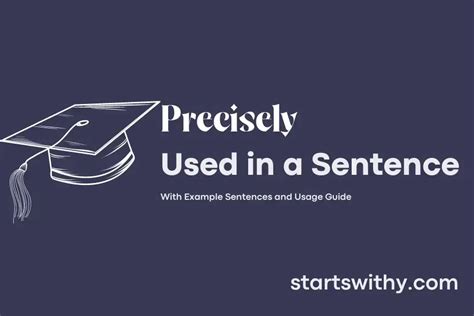 when to use precisely in a sentence