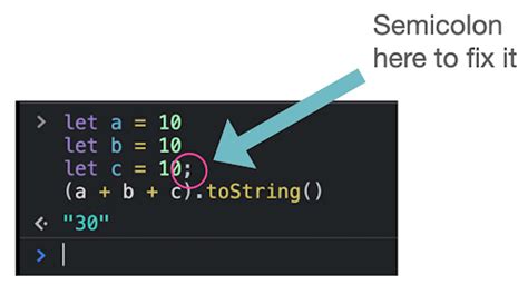 when to use semicolon in javascript