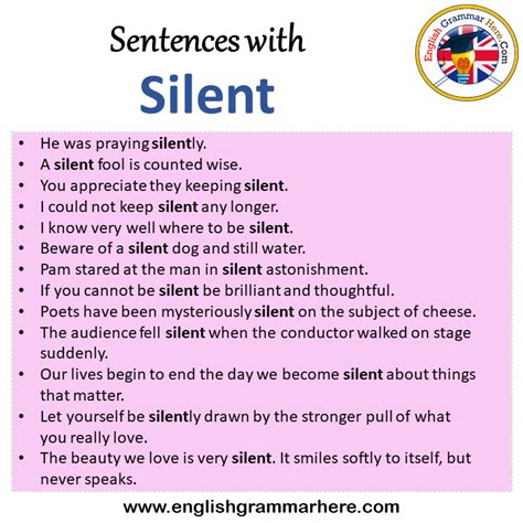 when to use silent and silence