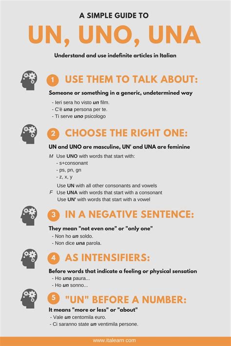 when to use un vs una in italian