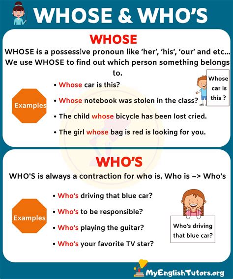 when to use whose and who's