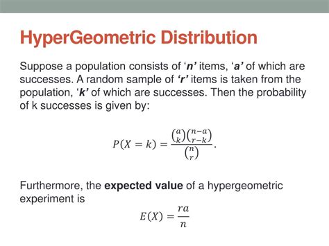when we use hypergeometric distribution