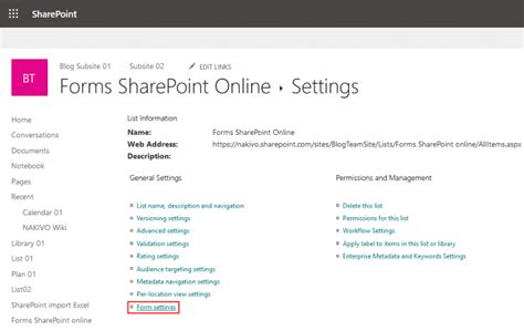 where are forms stored in sharepoint