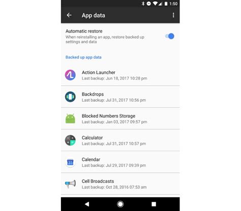 where does android save app data