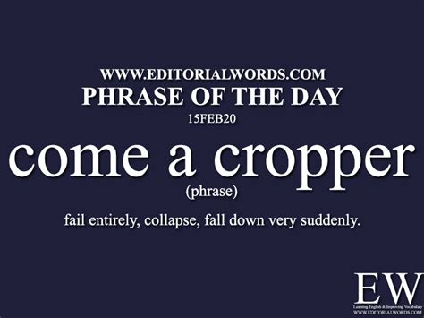 where does the phrase come a cropper come from