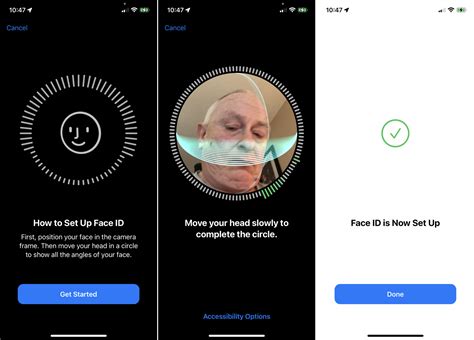 where in settings is face id