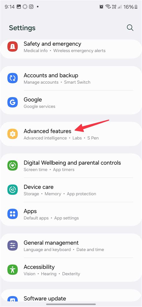 where is advanced settings on my android phone