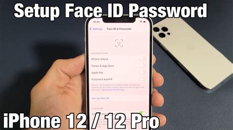 where is face id and passcode on iphone 12