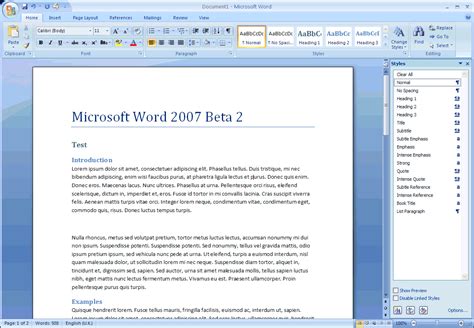 where is file in word 2007