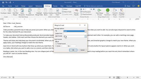 where is mail merge in word on mac
