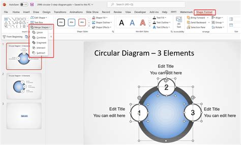 where is merge shapes in powerpoint