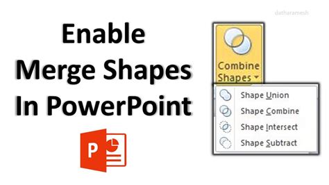 where is merge shapes in powerpoint 2010