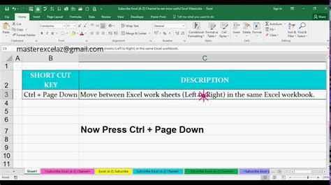 where is page down in excel on mac
