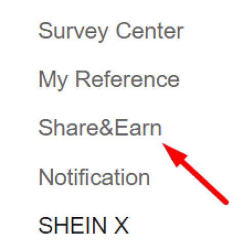where is referral code on shein