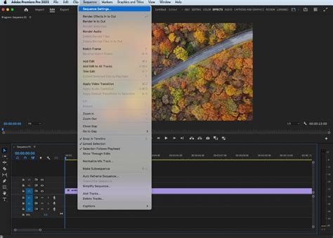 where is sequence settings in premiere