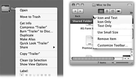 where is shortcut menu on mac