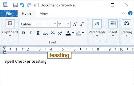 where is spell check in wordpad