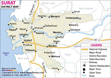where is surat in map