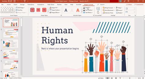 where is the group option in powerpoint