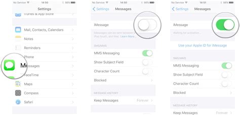 where is the messages app in settings on iphone