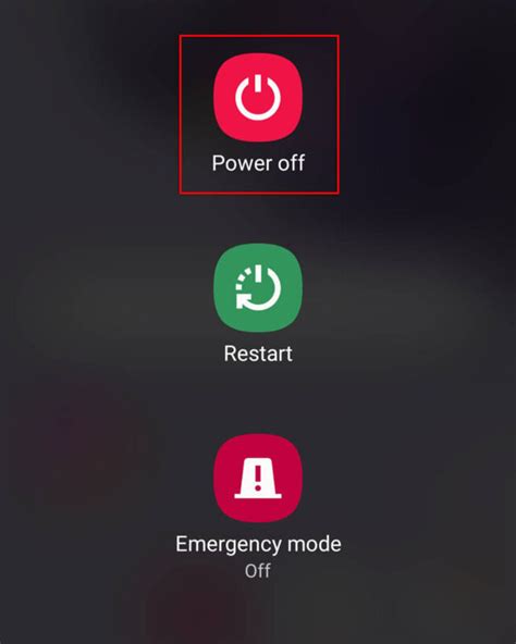 where is the off button on an android phone