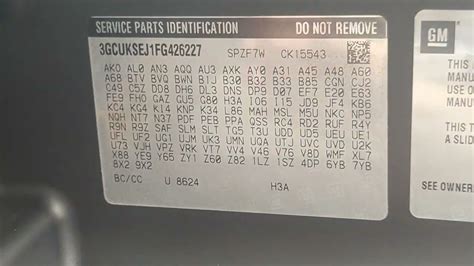 where is the paint code on a 2015 chevy silverado