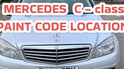 where is the paint code on a mercedes c class