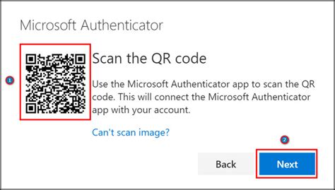 where is the qr code in outlook for authenticator app