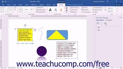 where is the shape format tab in word 2016