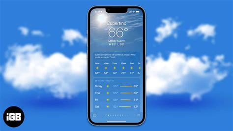 where is the weather app in settings on iphone