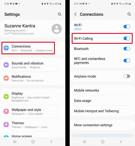 where is wifi calling in settings