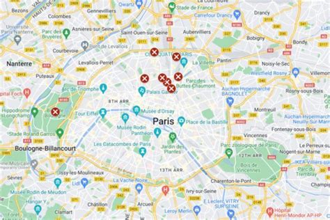 where to avoid in paris map