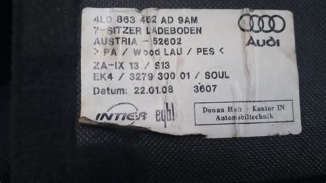 where to find paint code on audi q7