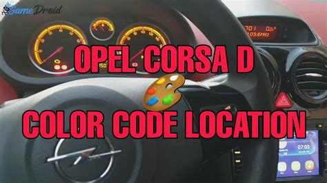 where to find paint code on corsa d