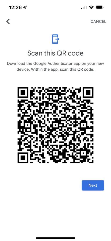 where to find qr code for google authenticator app