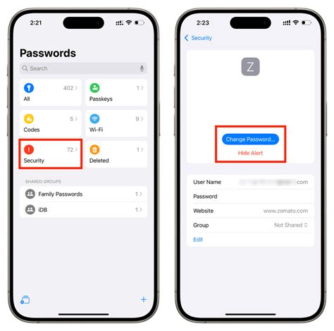 where to find stored passwords on apple iphone