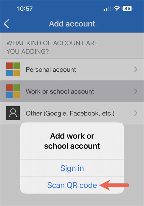 where to scan qr code for authenticator app