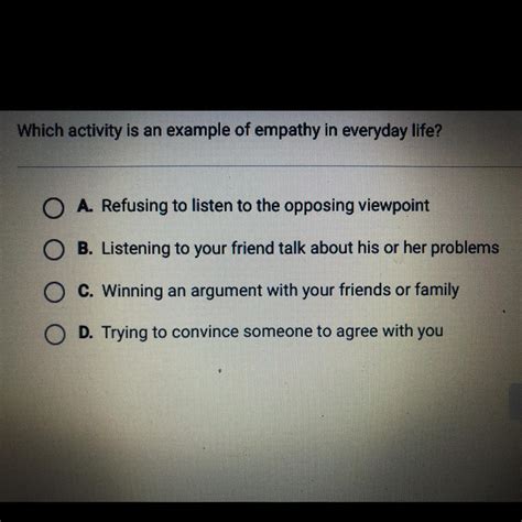which activity is an example of empathy in everyday life