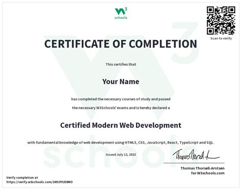 which certificate course is best for web development