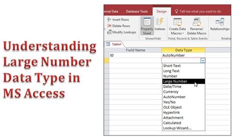 which data type is used to store image in ms access