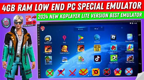 which emulator is best for free fire in 4gb ram