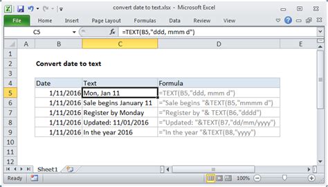 which excel function can be used to convert text string into date format