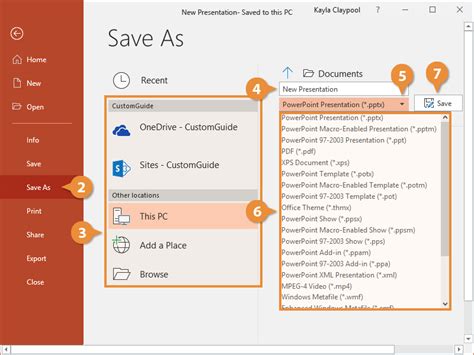 which file format is commonly used for saving powerpoint templates