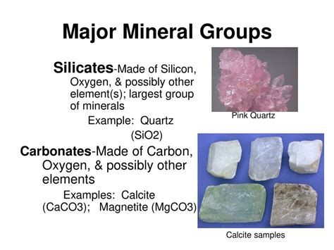which group of minerals is composed of mainly silicon and oxygen