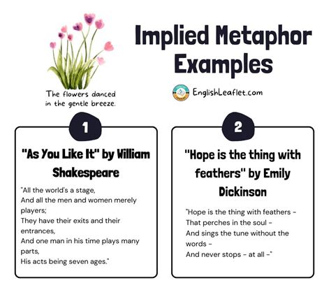 which is an example of an implied metaphor brainly