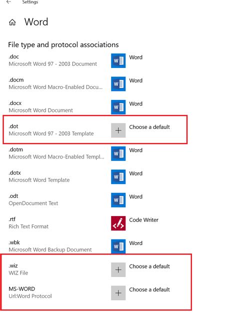 which is the default file extension assigned to word 2016 documents
