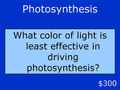 which light is least effective in photosynthesis